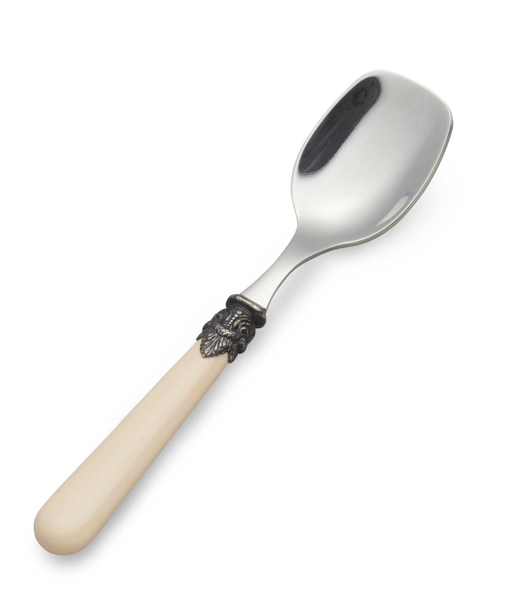 Cuchara para Helado, con mango Marfil (liso)