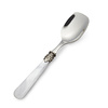 Ice Cream Spoon / Dessert Spoon, White with Mother of Pearl