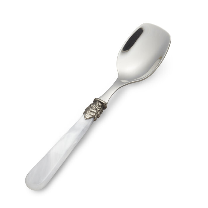 Cuchara para Helado, con mango Blanco (nácar)