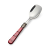 Ice Cream Spoon / Dessert Spoon, Red with Mother of Pearl