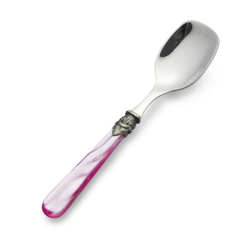 Cuchara para helado / Cuchara para postre Fucsia con Nácar