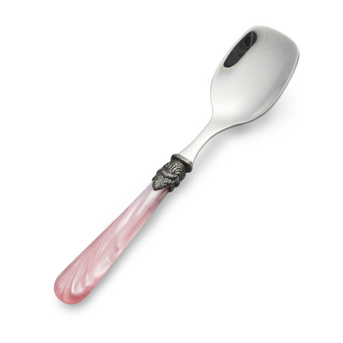 Eislöffel, mit Rosa Griff (perlmuttglanz)