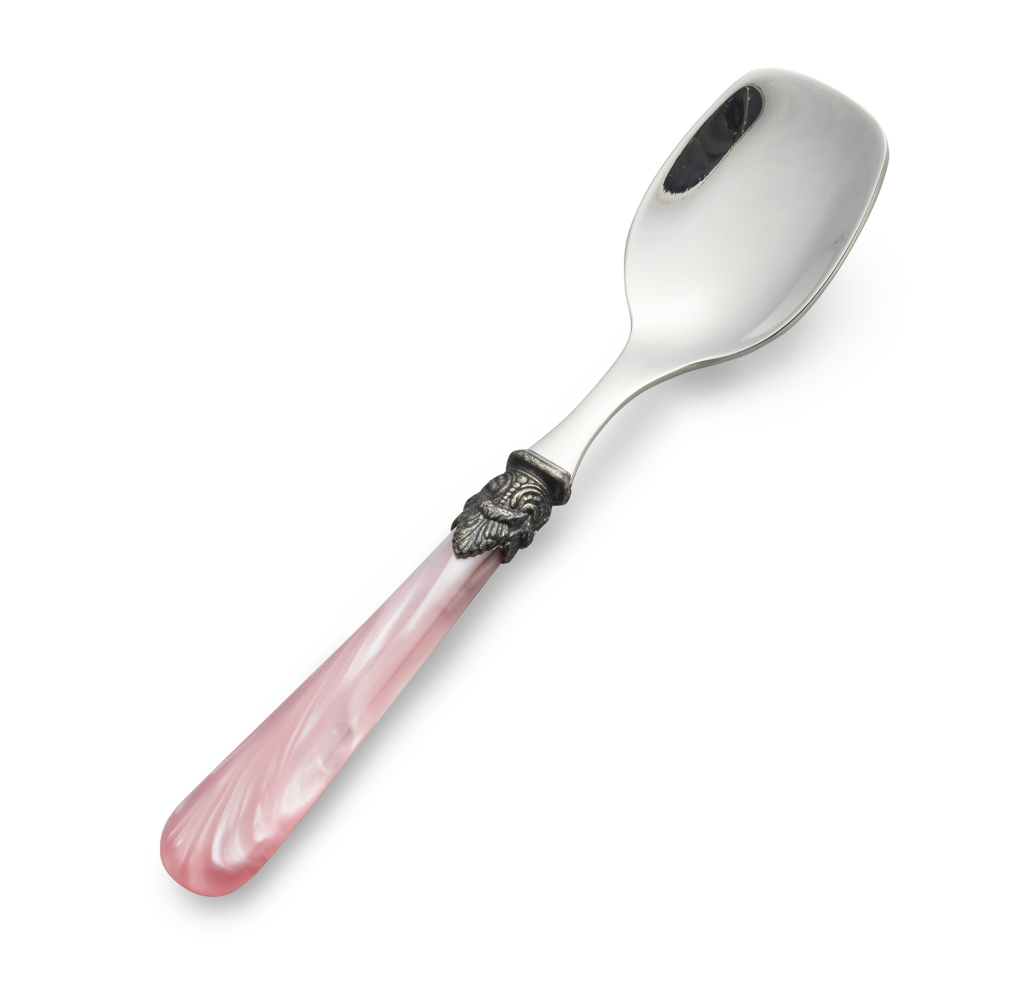 Cuchara para Helado, con mango Rosa (nácar)
