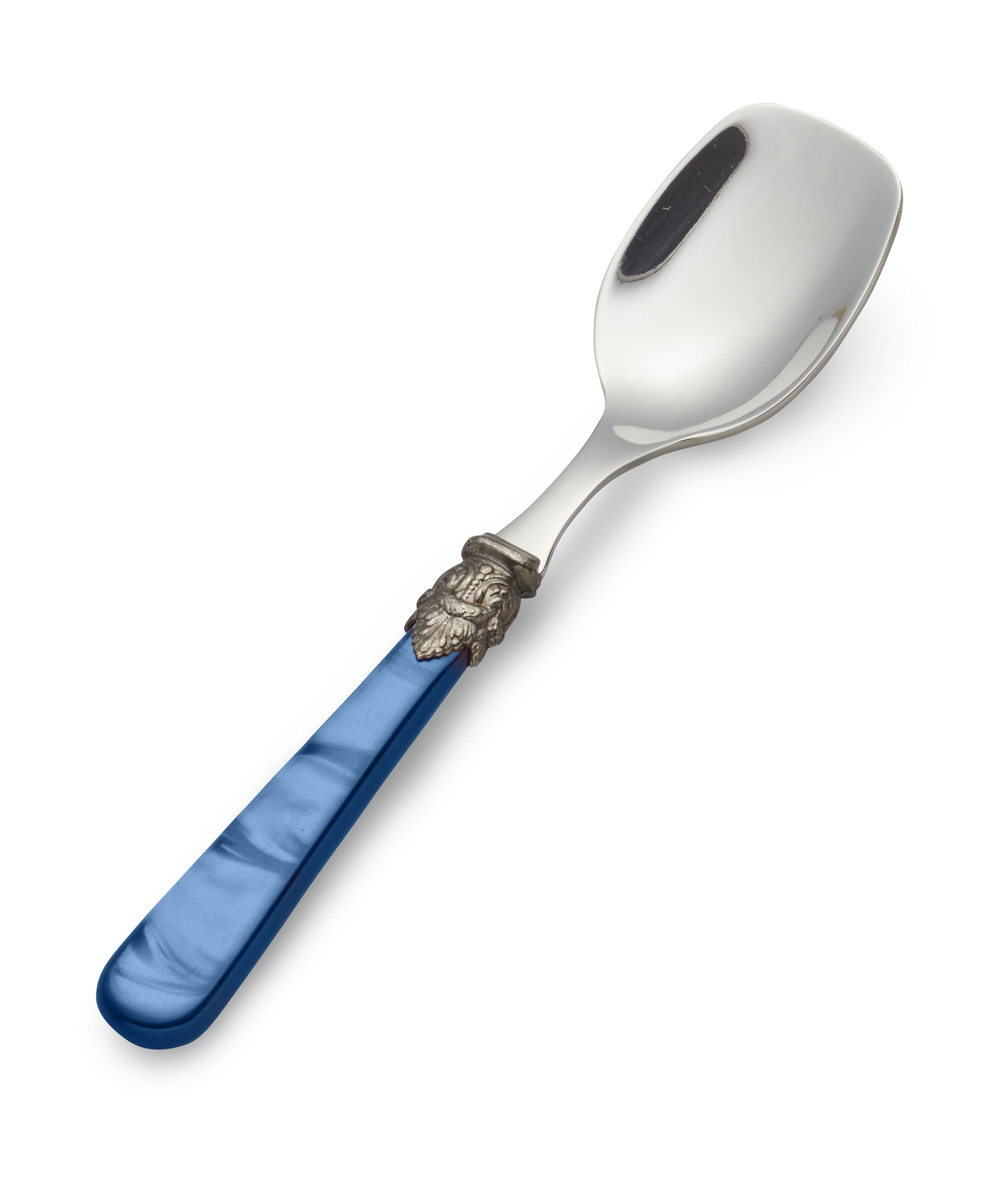 Cuillère Glace, avec manche Bleu (nacré)