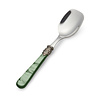 Ice Cream Spoon / Dessert Spoon, Green with Mother of Pearl