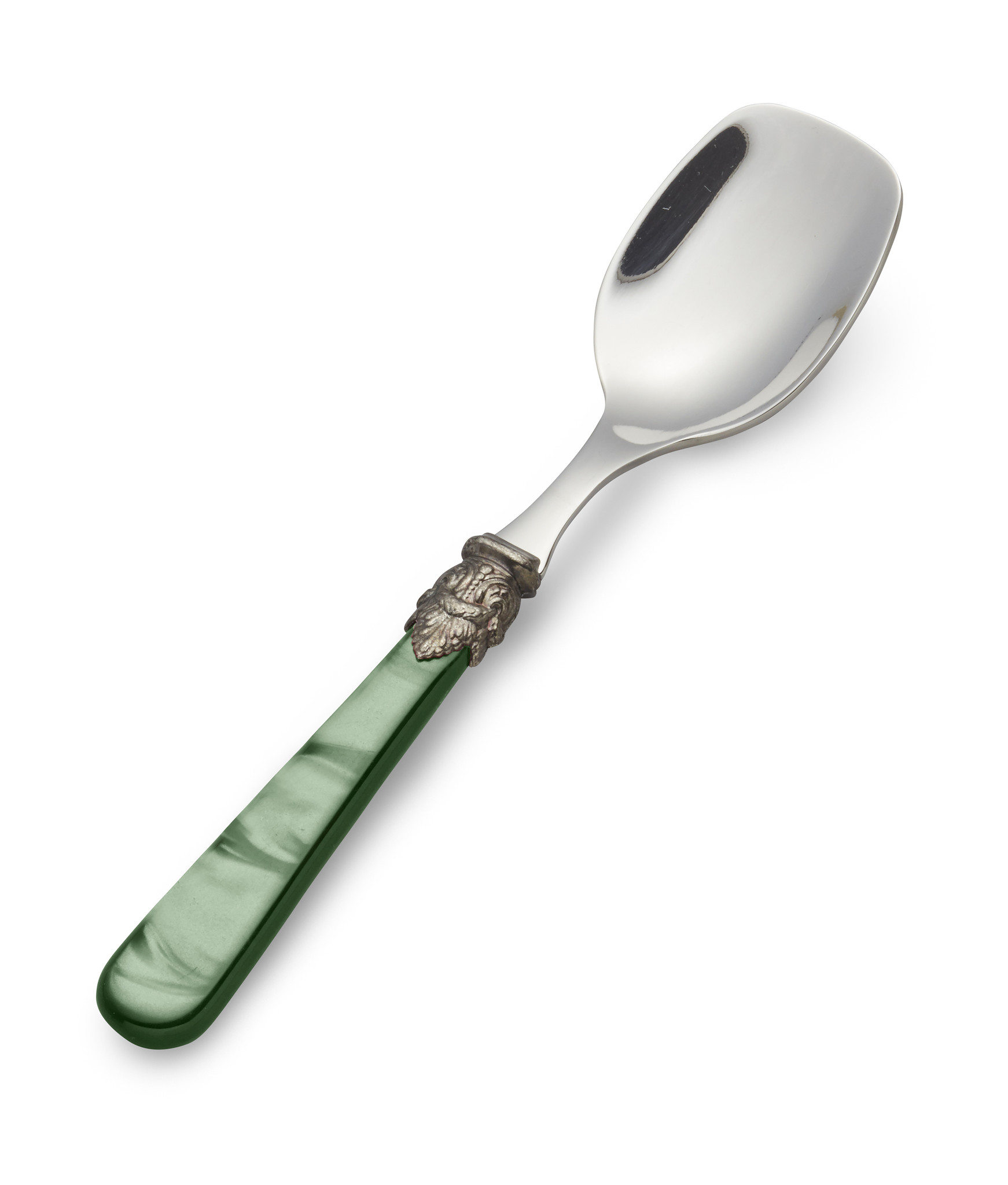 Cuchara para Helado, con mango Verde (nácar)