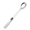 Cucharilla Larga / Cucharilla para Sorbete, Blanco con Nácar (21,5 cm)