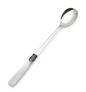 Long drink spoon, white (mother-of-pearl)
