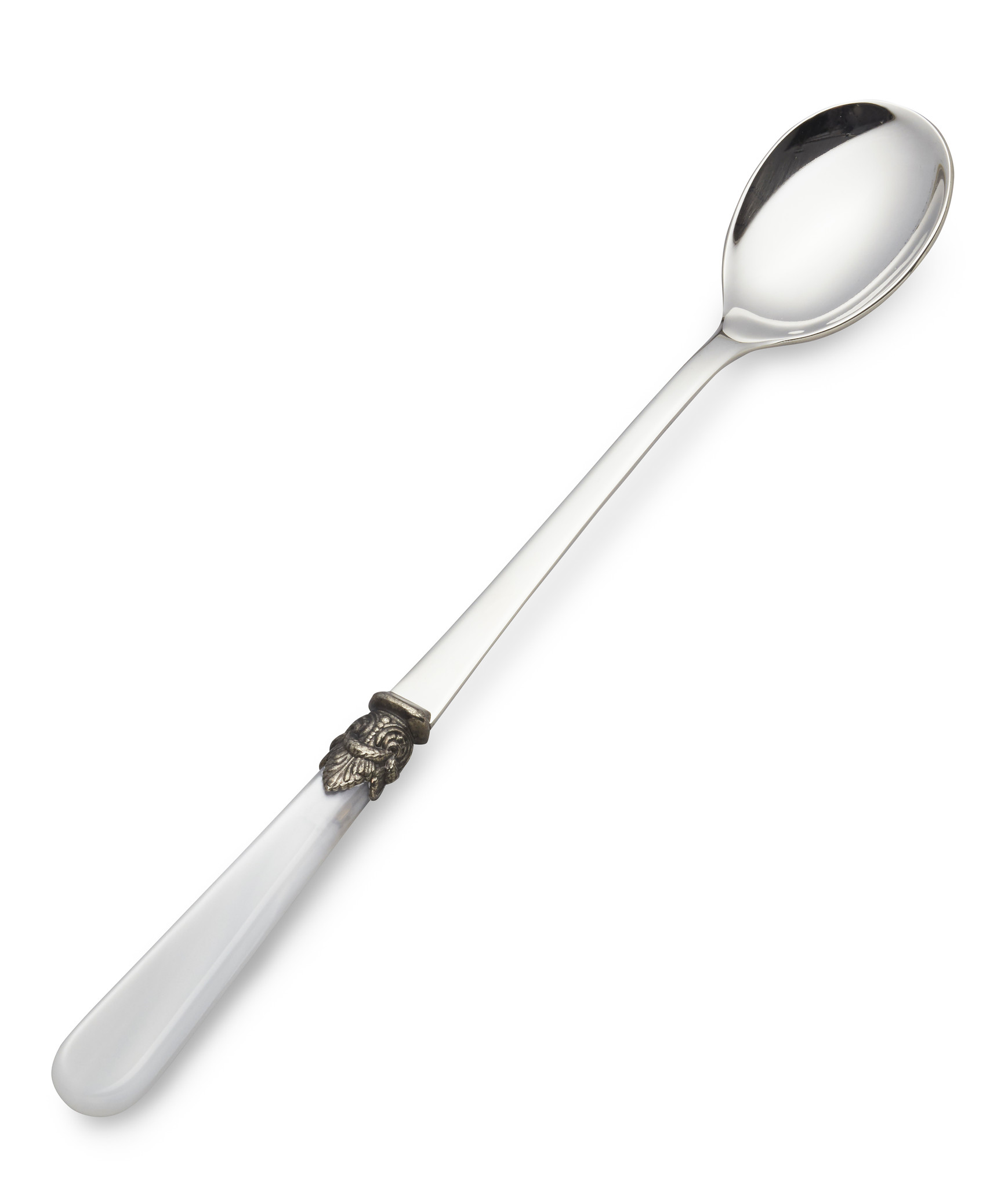 Cuillère Long Drink / Cuillère à Sorbet, Blanc (éclat nacré), 21,5 cm