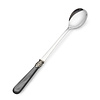 Long Drink Spoon / Sorbet Spoon, Black with Mother of Pearl (8,5 inch)