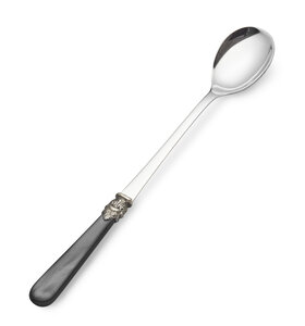 Long drink spoon, black (mother-of-pearl)
