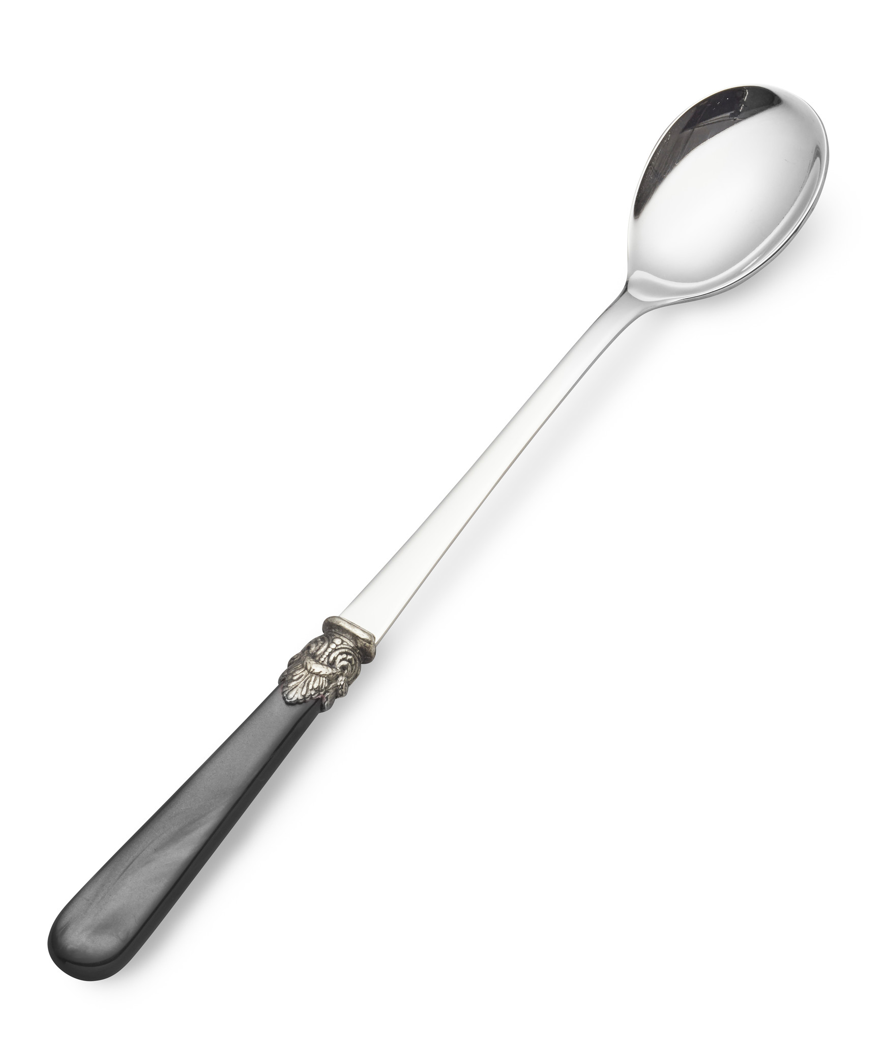 Longdrinklöffel / Sorbetlöffel, Schwarz (perlmuttglanz), 21,5 cm