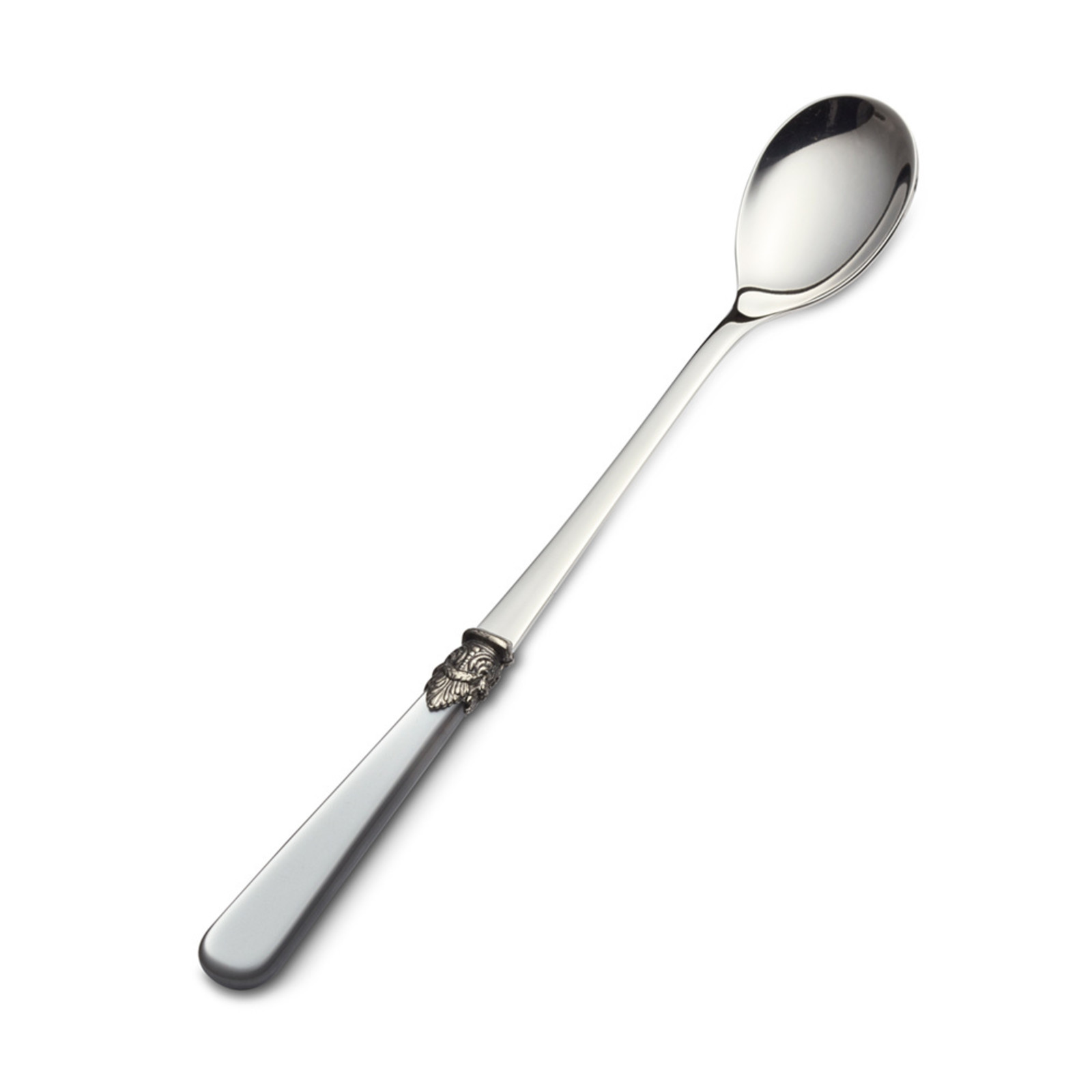 Long Drink Spoon / Sorbet Spoon, Gray with Mother of Pearl (8,5 inch)