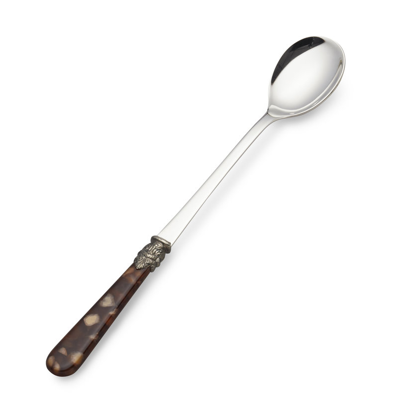 Longdrinklöffel / Sorbetlöffel, Schildkröte Braun, (21,5 cm)