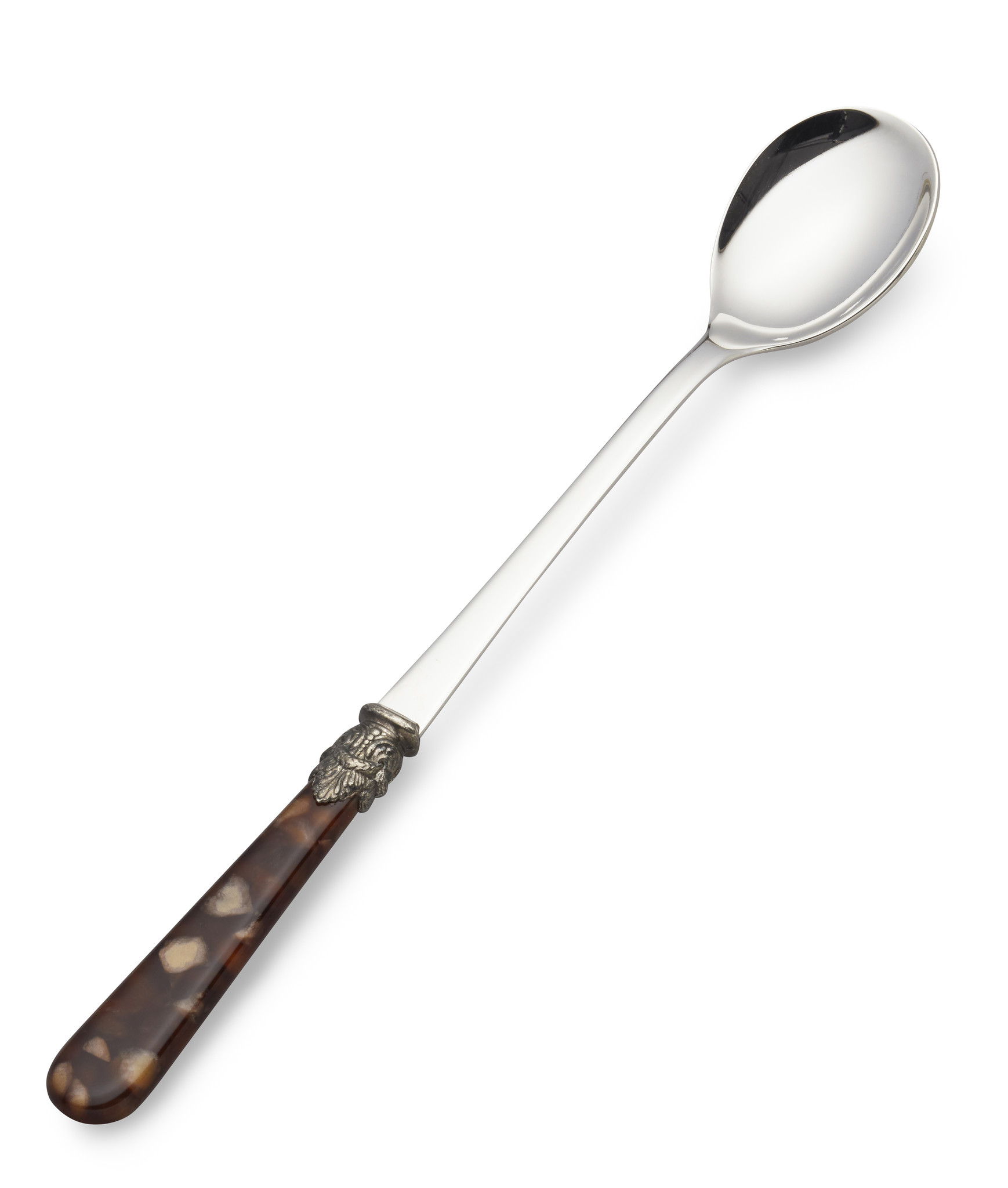 Cuillère Long Drink / Cuillère à Sorbet, Marron (motif tortue), 21,5 cm