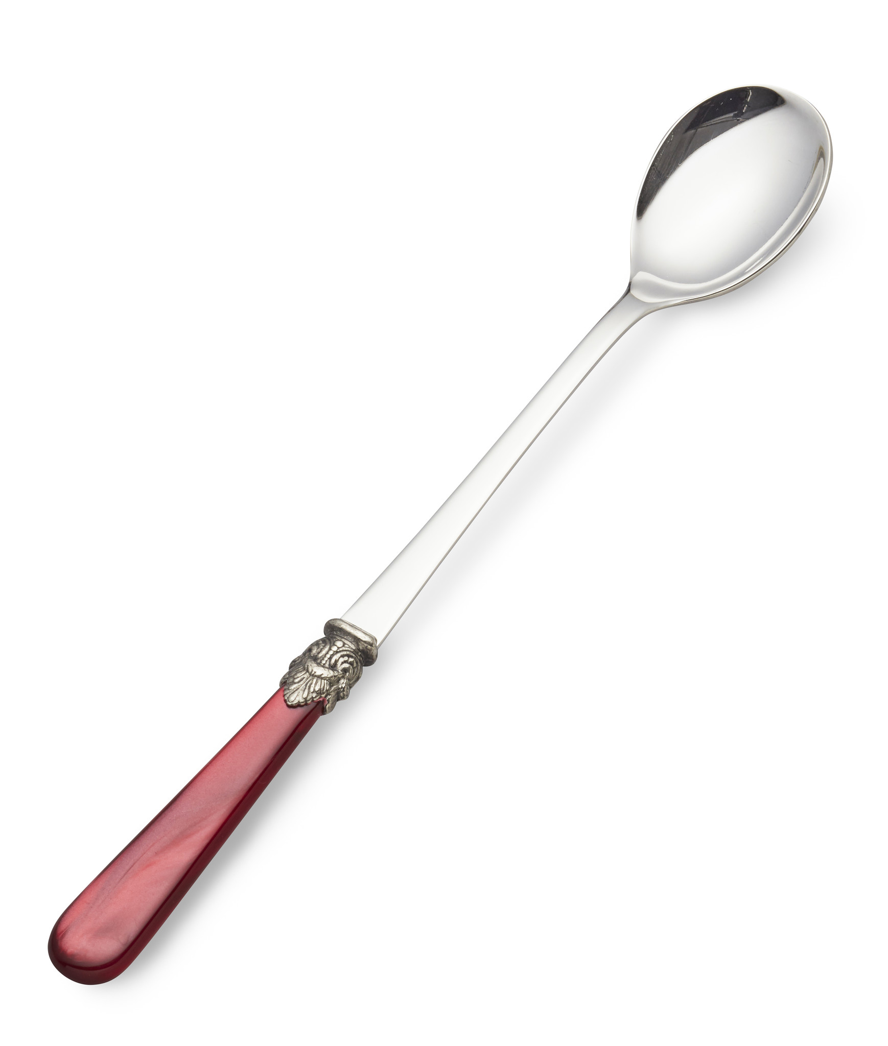 Cucharilla Larga / Cucharilla para Sorbete, Rojo (nácar), 21,5 cm