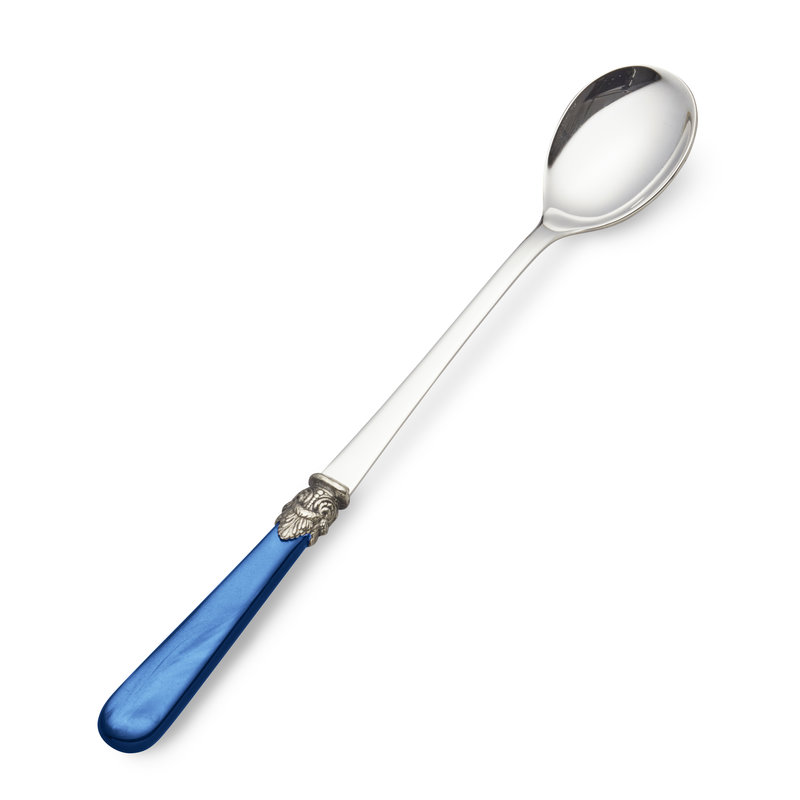 Longdrinklöffel / Sorbetlöffel, Blau mit Perlmutt (21,5 cm)