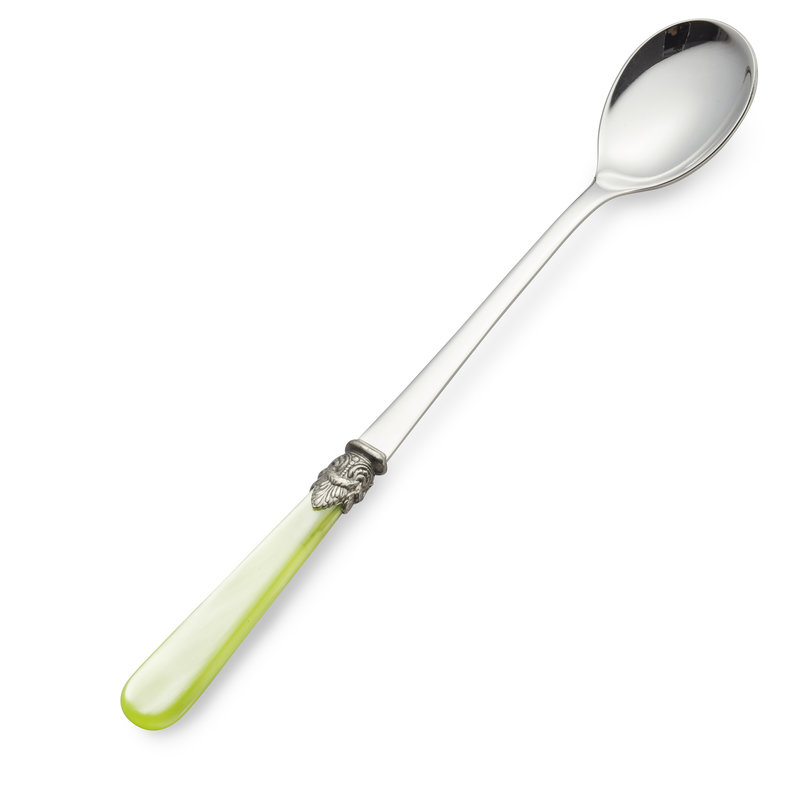 Longdrinklöffel / Sorbetlöffel, Hellgrün mit Perlmutt (21,5 cm)