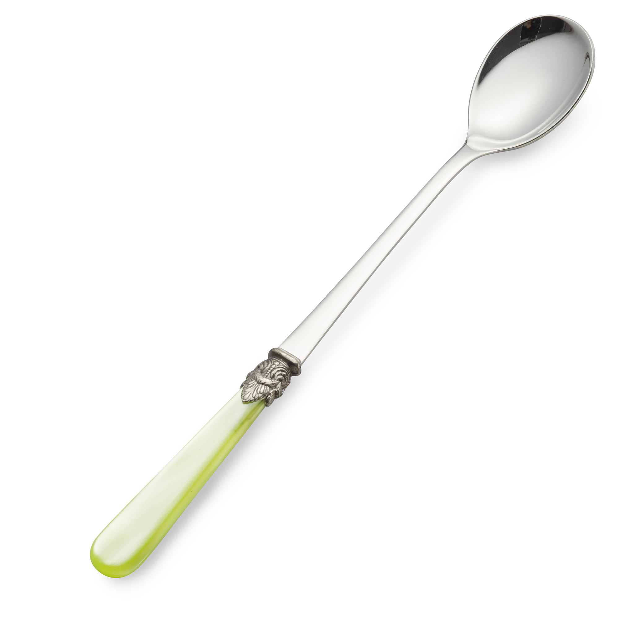 Cuillère Long Drink / Cuillère à Sorbet, Vert Clair (nacré), 21,5 cm
