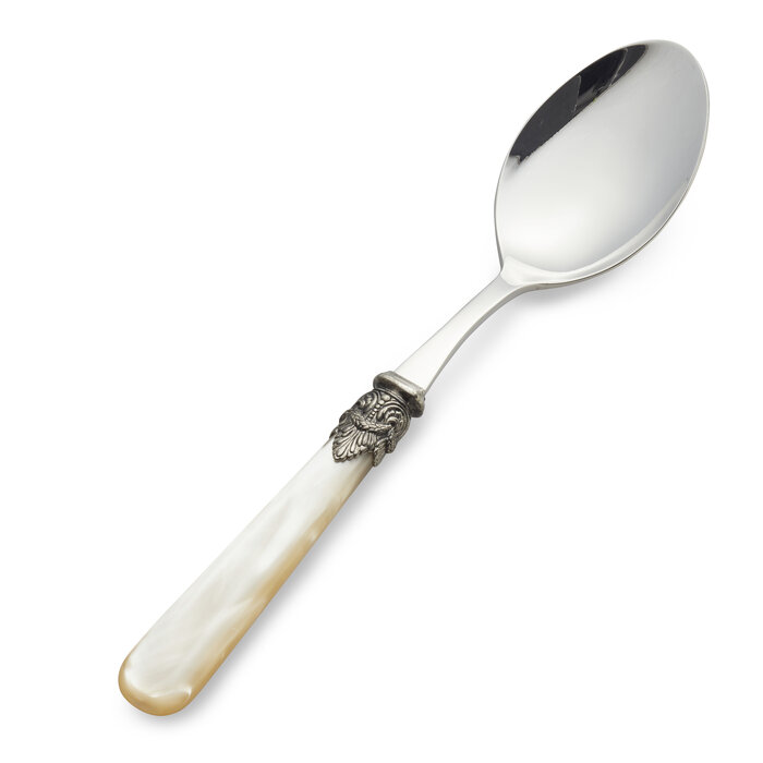 Serving spoon, Ivory (mother-of-pearl sheen)