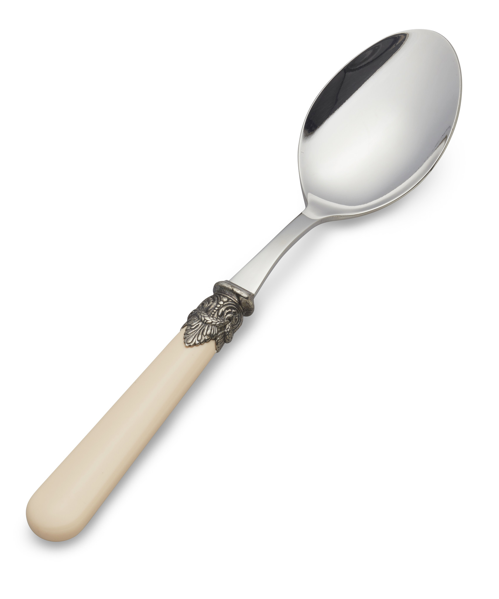 Serving spoon, Ivory (matte)