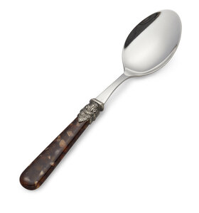 Serving spoon, brown (tortoiseshell)