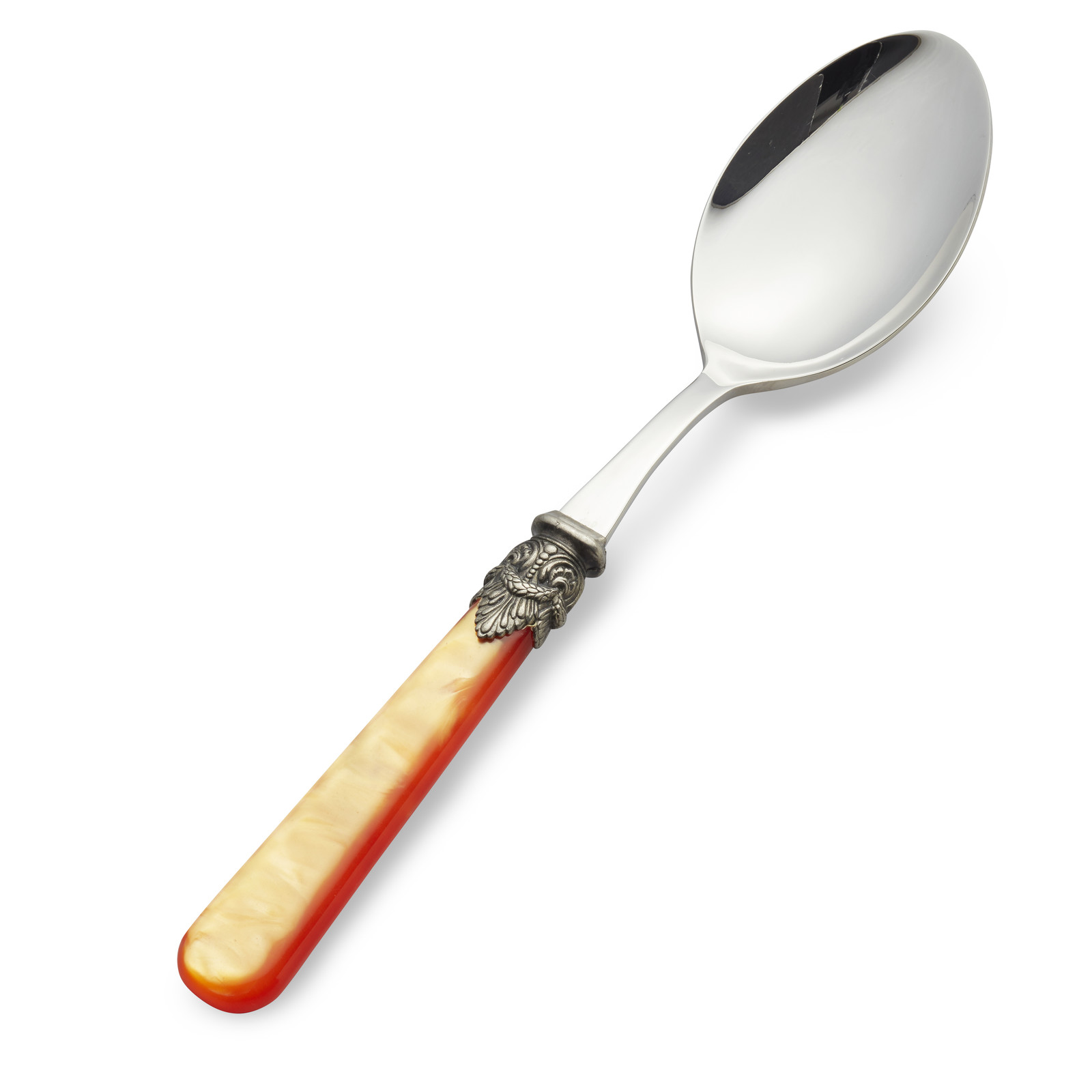 Serving Spoon, Orange with Mother of Pearl
