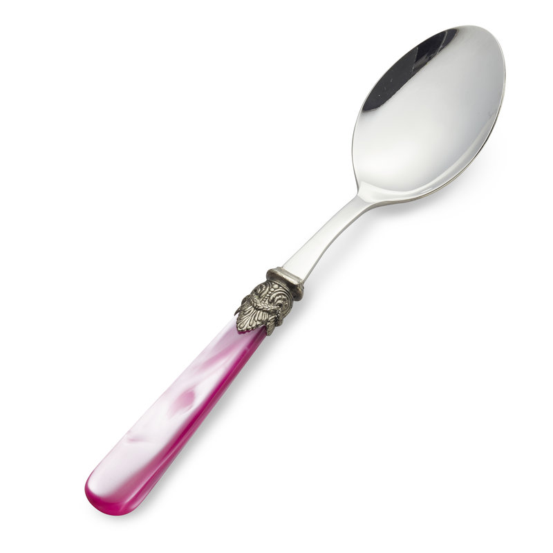 Serving Spoon, Fuchsia with Mother of Pearl
