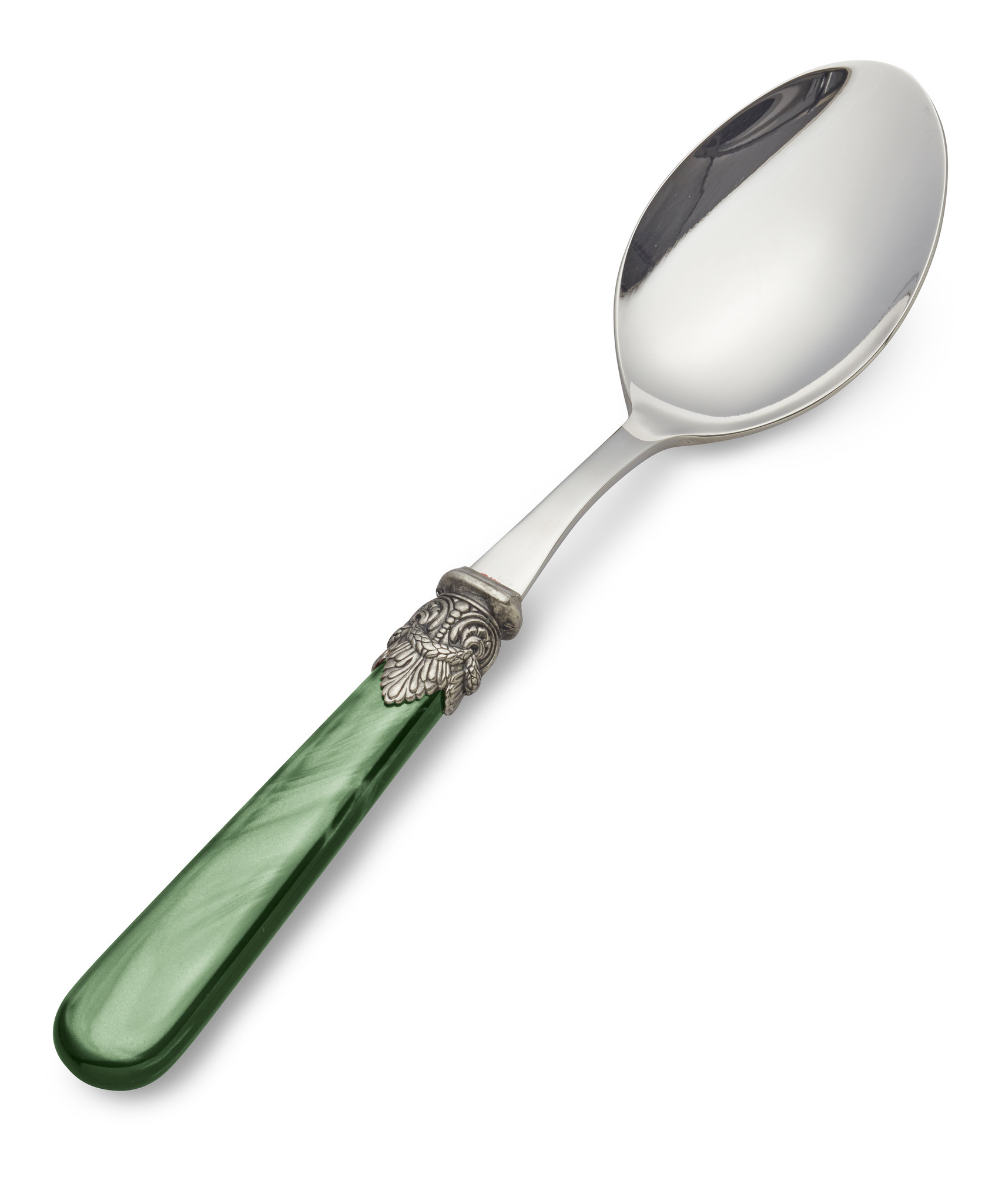 Serving spoon, Green (mother-of-pearl)