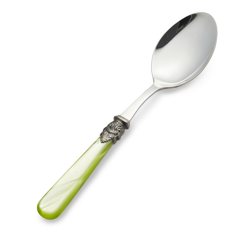 Serving Spoon, Light Green with Mother of Pearl