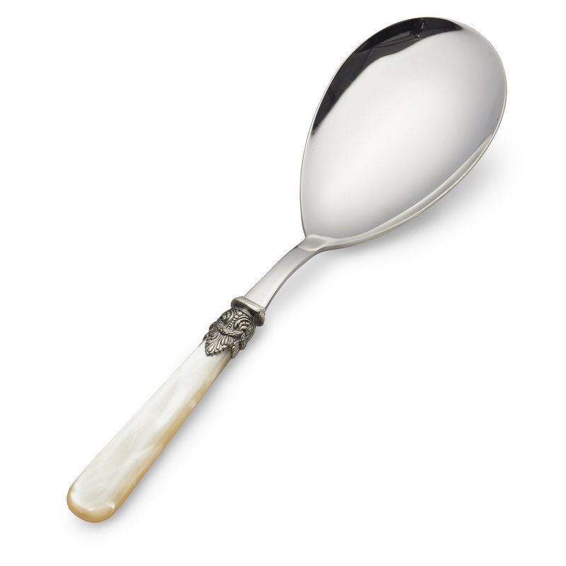 Rice Spoon Ivory with Mother of Pearl