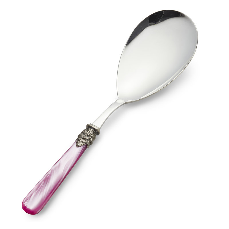 Rice Spoon, Fuchsia with Mother of Pearl