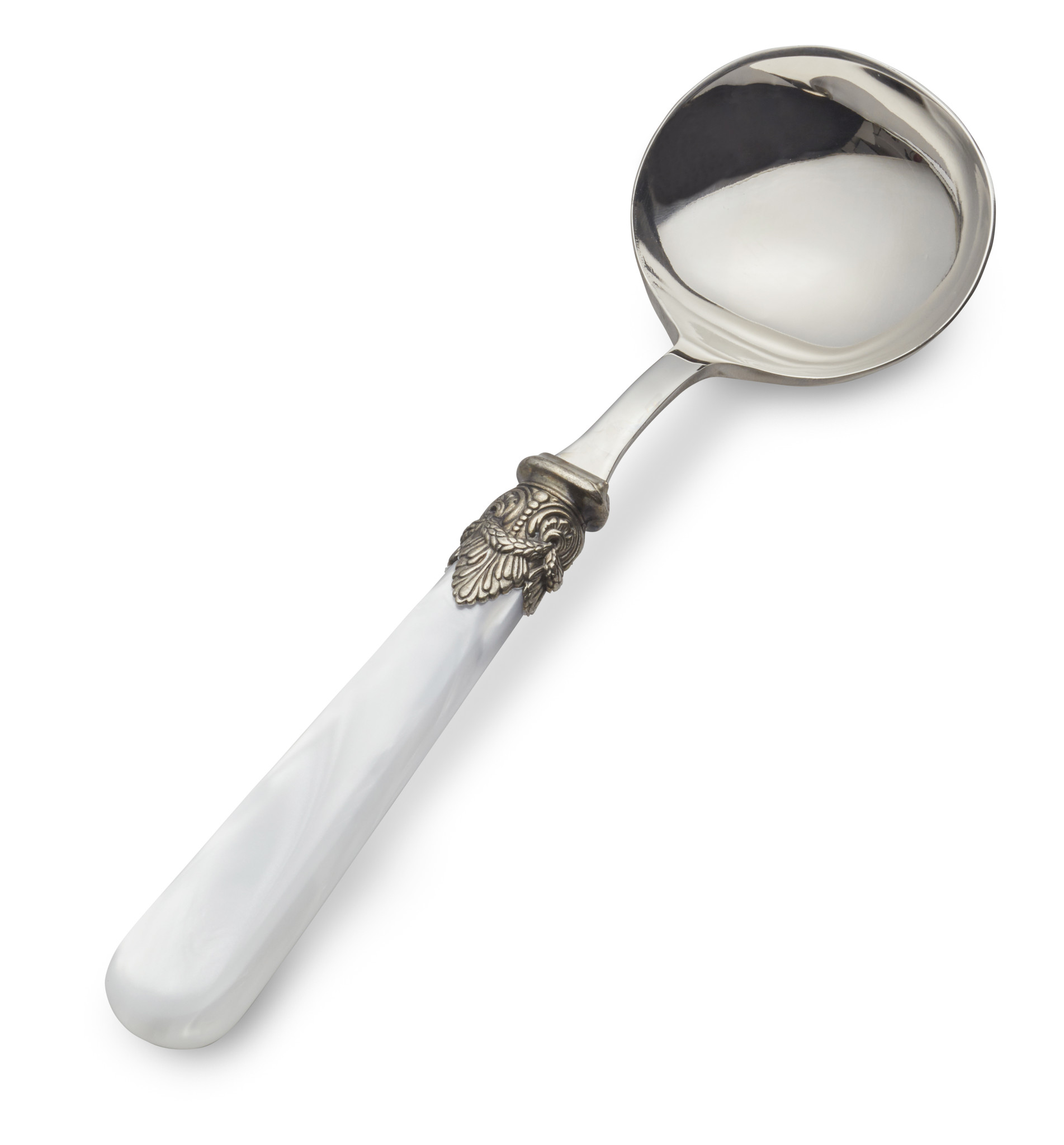 Gravy ladle, White (mother-of-pearl sheen)