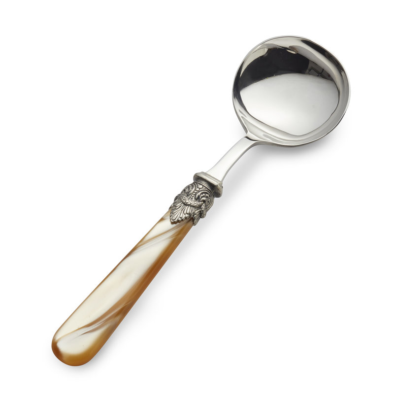 Sauce Ladle / Gravy Ladle, Honey with Mother of Pearl