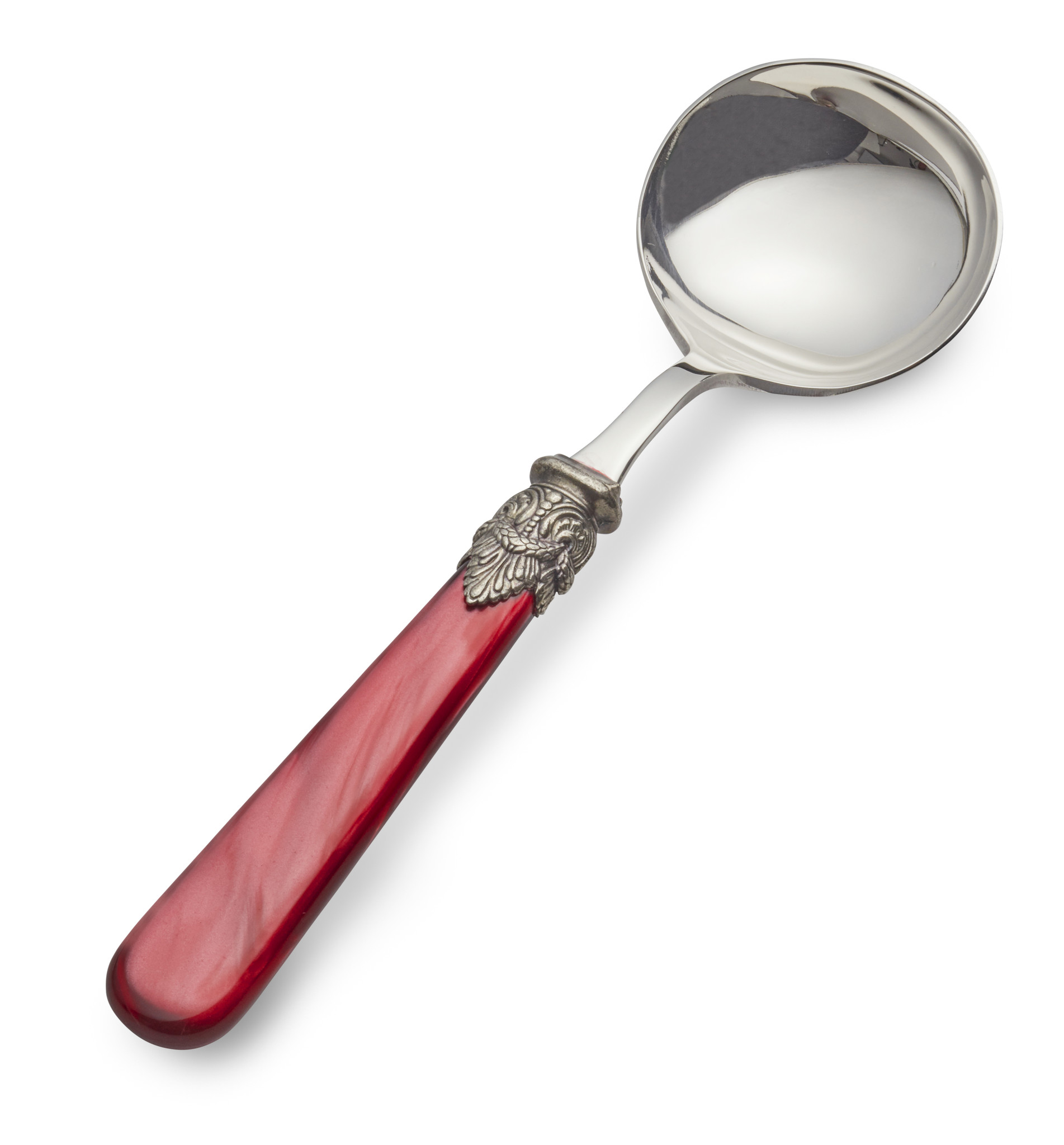 Gravy ladle, Red (mother-of-pearl sheen)