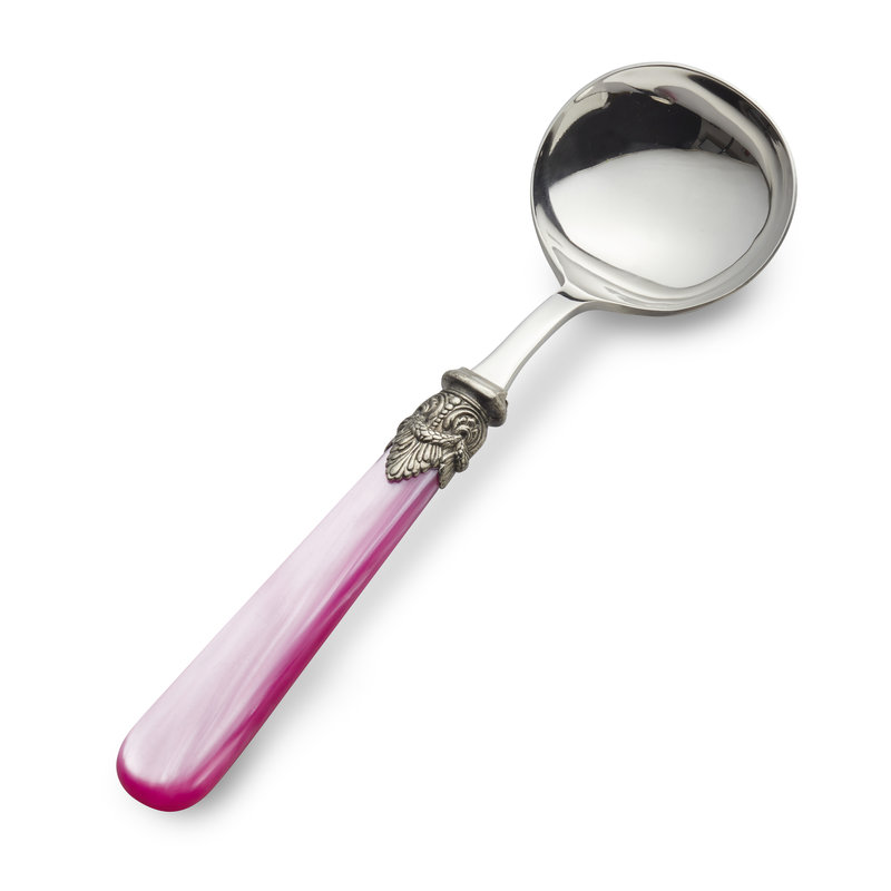 Saucenlöffel / Soßenlöffel, Fuchsia mit Perlmutt