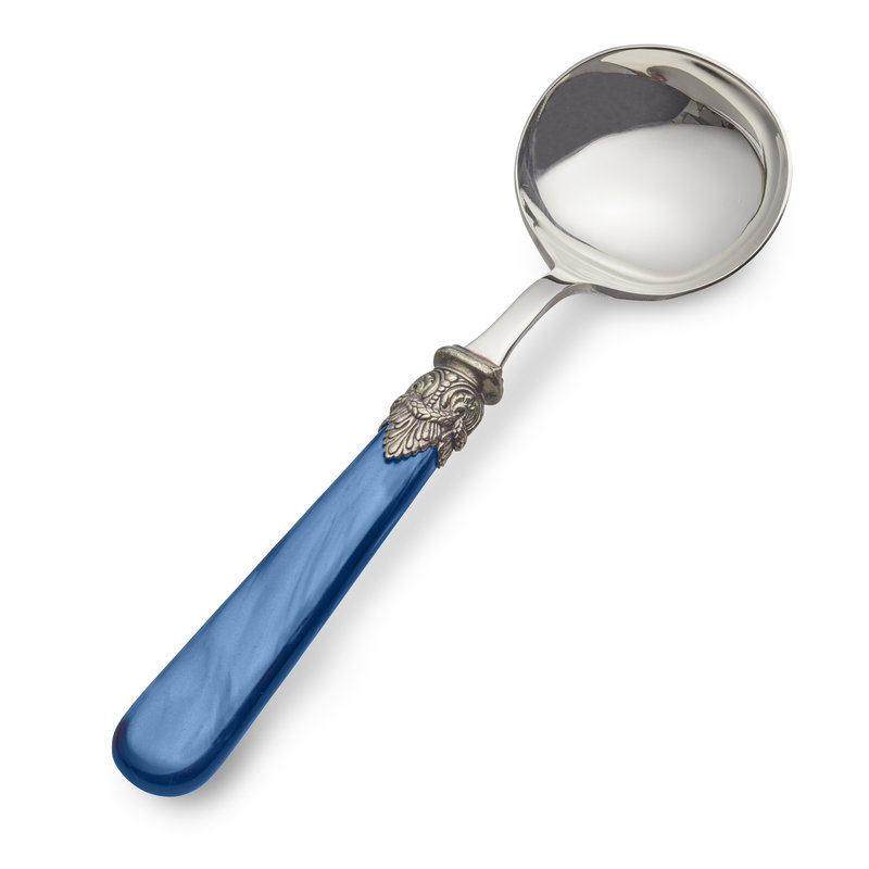 Sauce Ladle / Gravy Ladle, Blue with Mother of Pearl