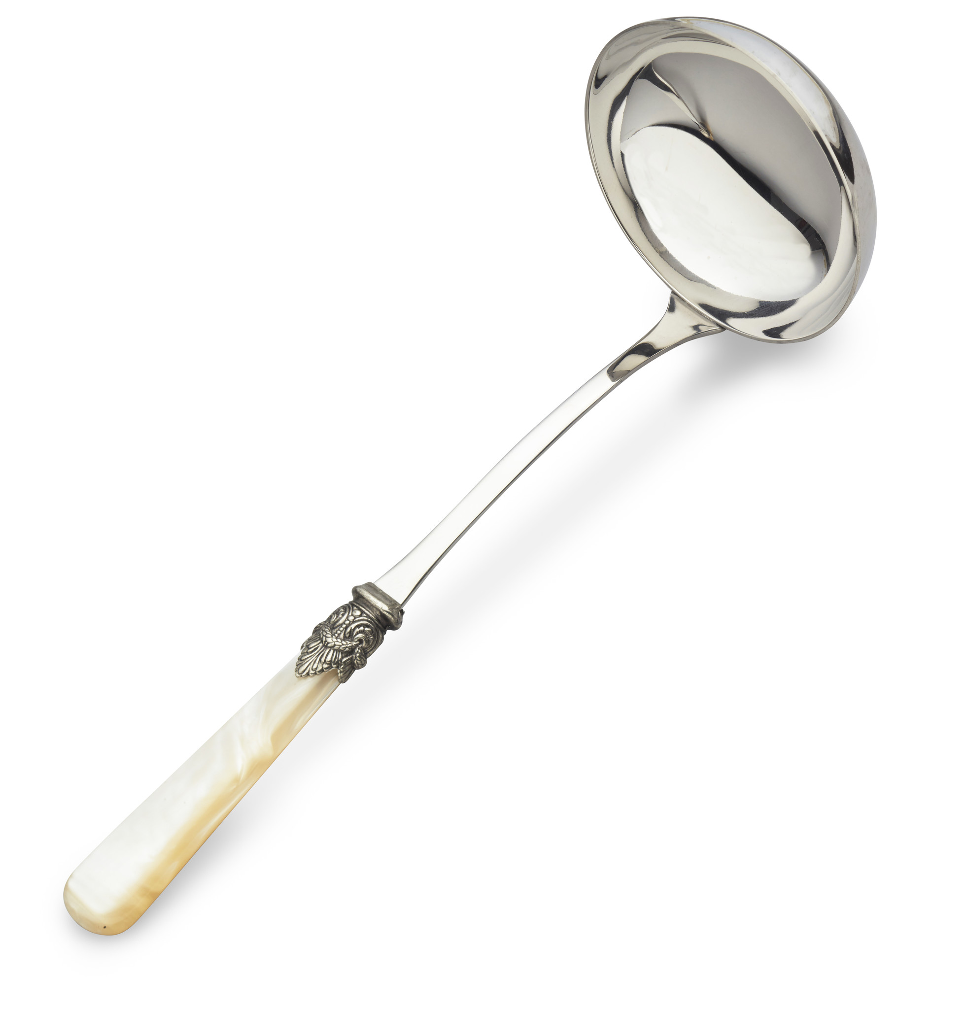 Soup ladle, Ivory (mother-of-pearl sheen)
