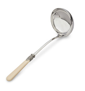 Soup ladle, ivory (matte)