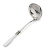 Soup Ladle, White with Mother of Pearl