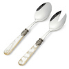 Salad cutlery set, 2-piece (salad spoon and salad fork), Ivory with Mother of Pearl