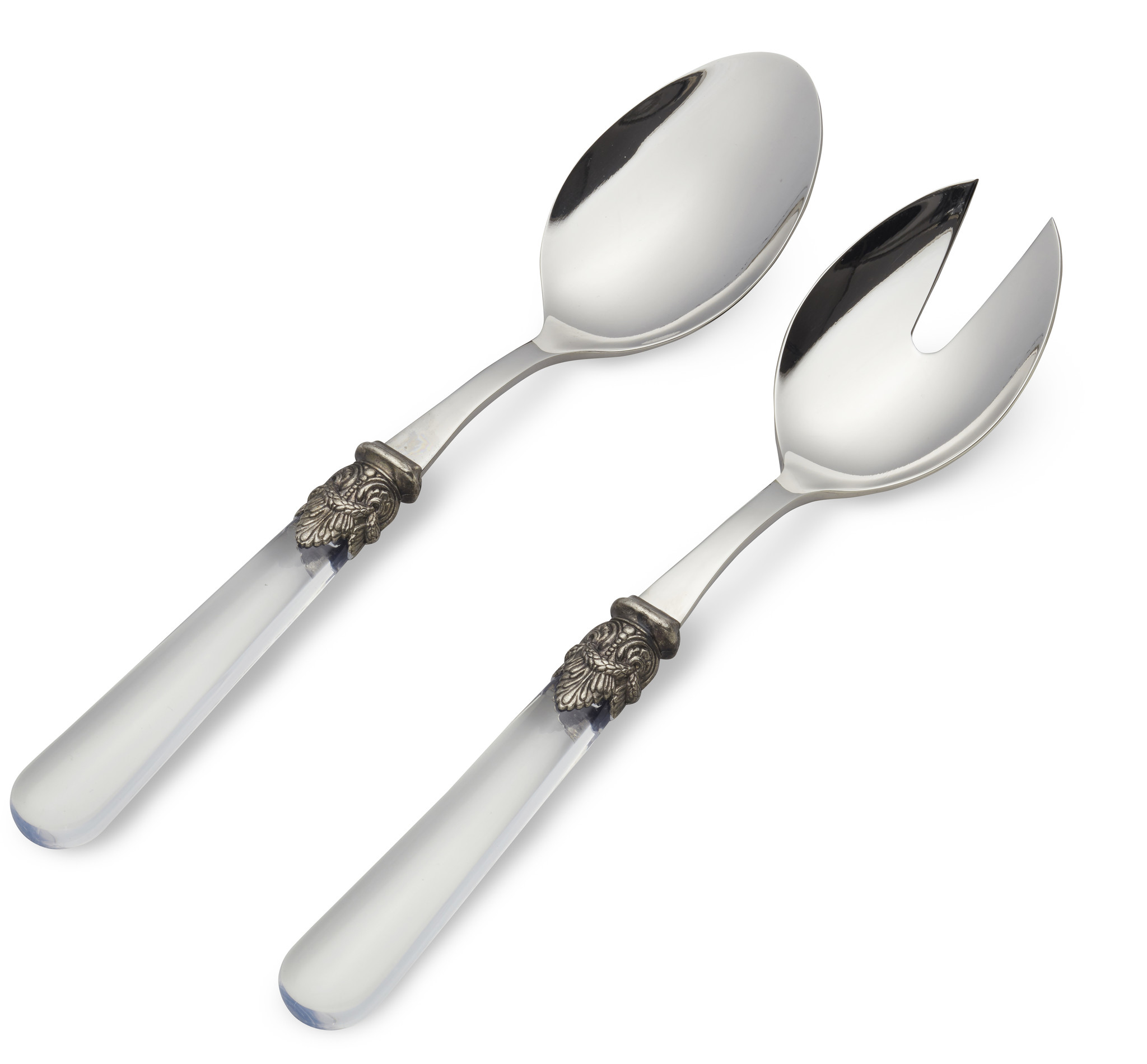 2-teiliges Salatbesteck (Salatlöffel und Salatgabel),Transparent, EME Napoleon