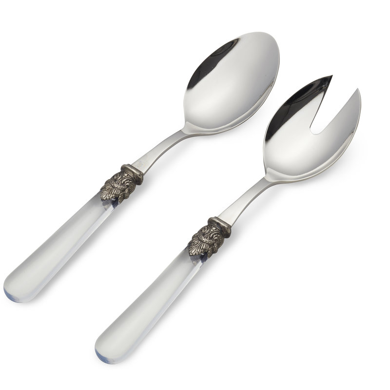 Salat Besteckset, 2-teilig (Salatlöffel und Salatgabel) Transparente