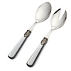 Salad cutlery set, 2-piece (salad spoon and salad fork), Gray with Mother of Pearl