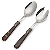 Salad cutlery set, 2-piece (salad spoon and salad fork), Turtle Brown