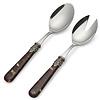 Salad servers, Brown (turtle motif)