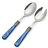 Salatbesteck, 2-teilig (Salatlöffel und Salatgabel), Blau (perlmutt), EME Napoleon