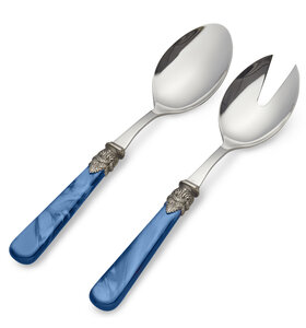 2-teiliges Salatbesteck, Blau (Perlmutt)