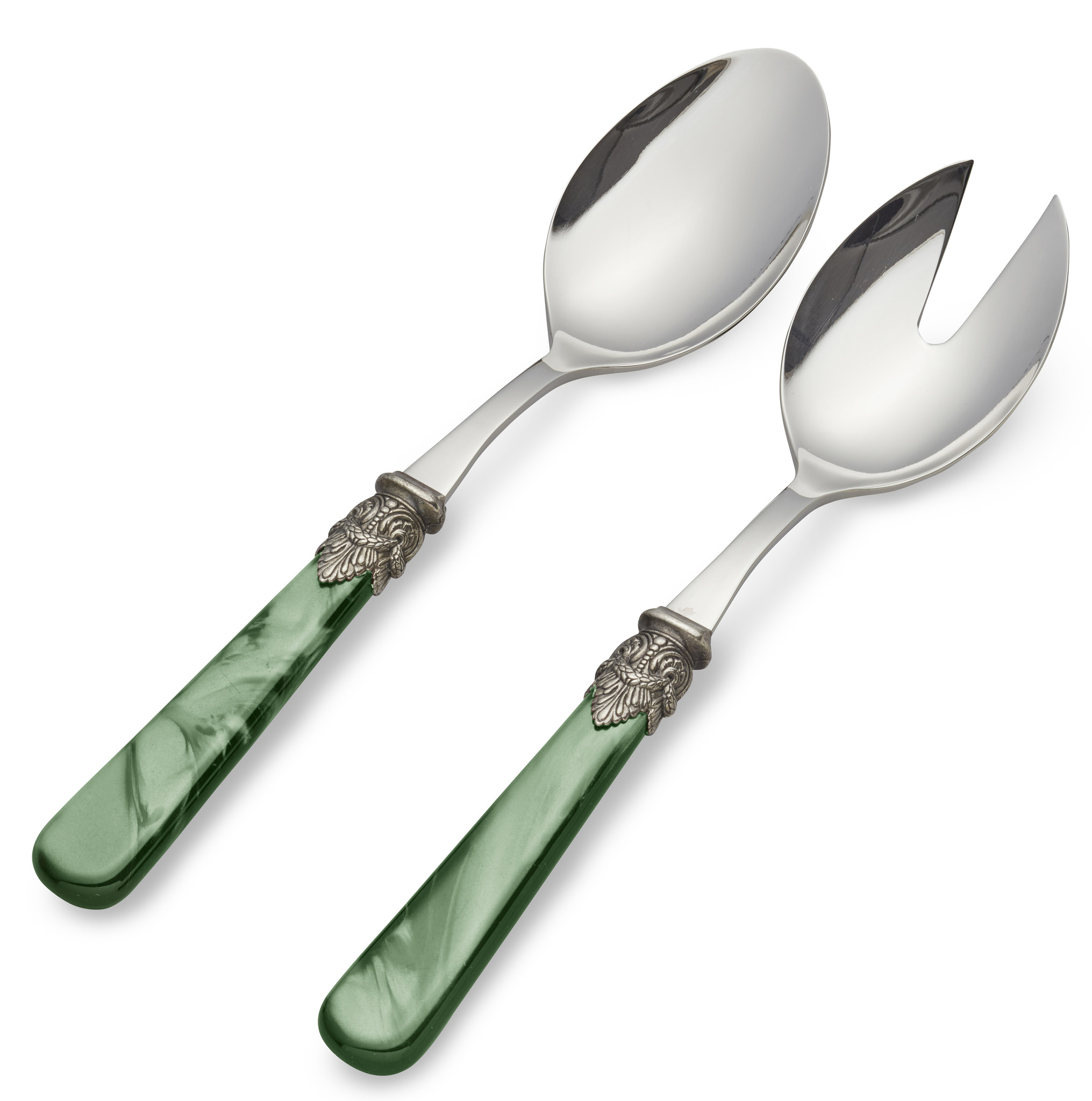 Juego de cubiertos para ensalada, Verde (nácar)