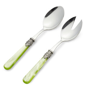 2-piece salad serving set, light green (mother-of-pearl)